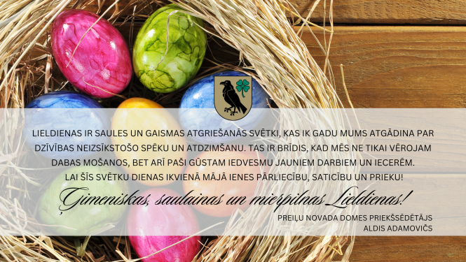 Ģimeniskas, saulainas un mierpilnas Lieldienas!