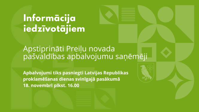 Apstiprināti Preiļu novada pašvaldības apbalvojumu saņēmēji