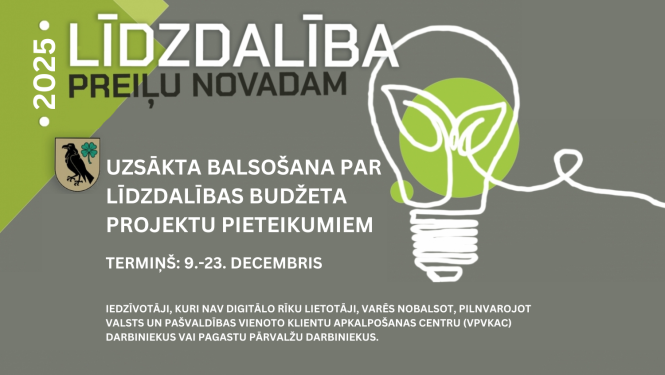 Uzsākta balsošana par līdzdalības budžeta projektu pieteikumiem