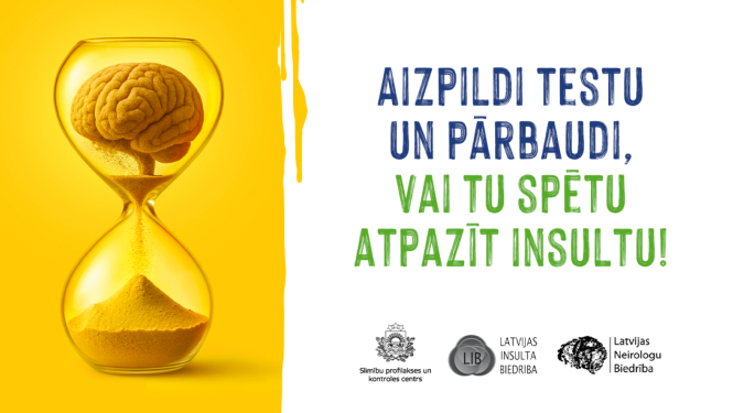 Aizpildi digitālo testu “Noskaidro, vai proti atpazīt insultu”