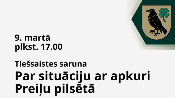 9. martā pašvaldības Facebook lapā notiks tiešraide par apkures situāciju Preiļu pilsētā