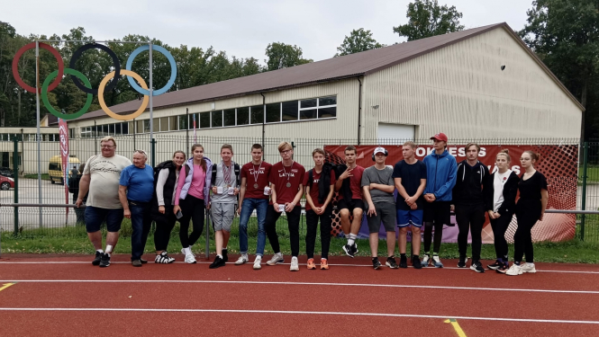 Preiļu novada BJSS audzēkņu starti Kokneses kausā vieglatlētikas mešanu disciplīnās