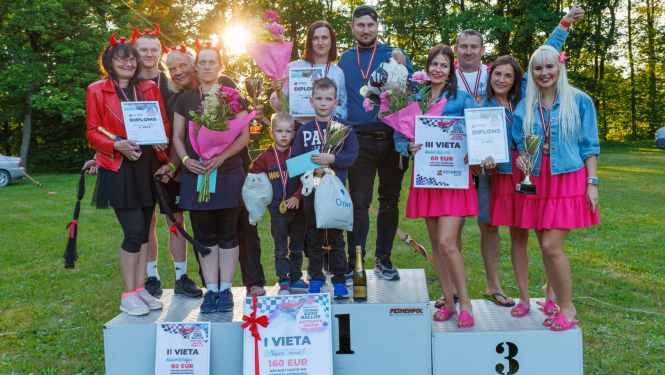 5. Preiļu novada tūrisma autorallijā uzvaras laurus plūkusi komanda “Noķer mani!”