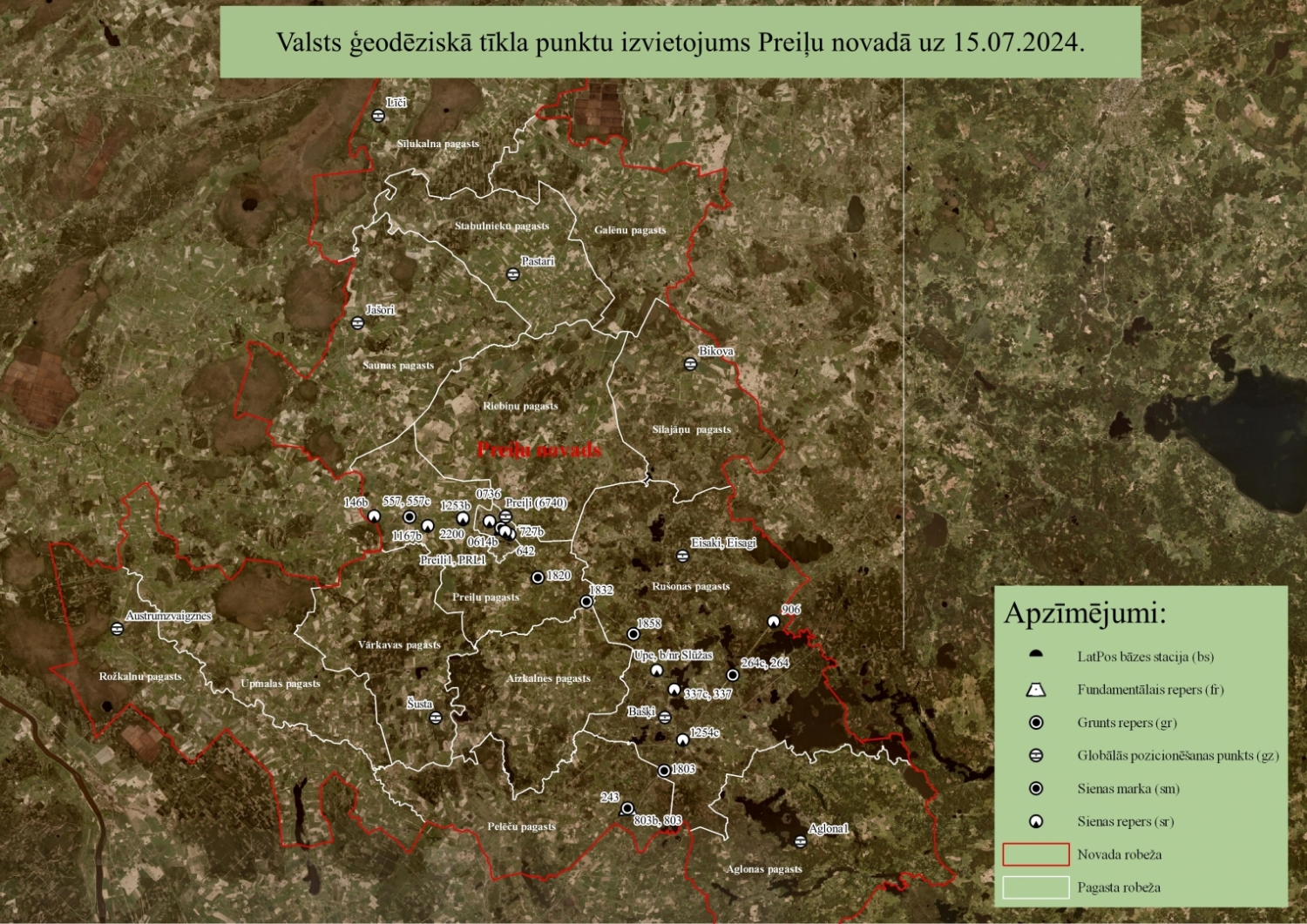Preiļu novadā uzsākti plānveida valsts ģeodēziskā tīkla punktu apsekošanas un sakārtošanas darbi