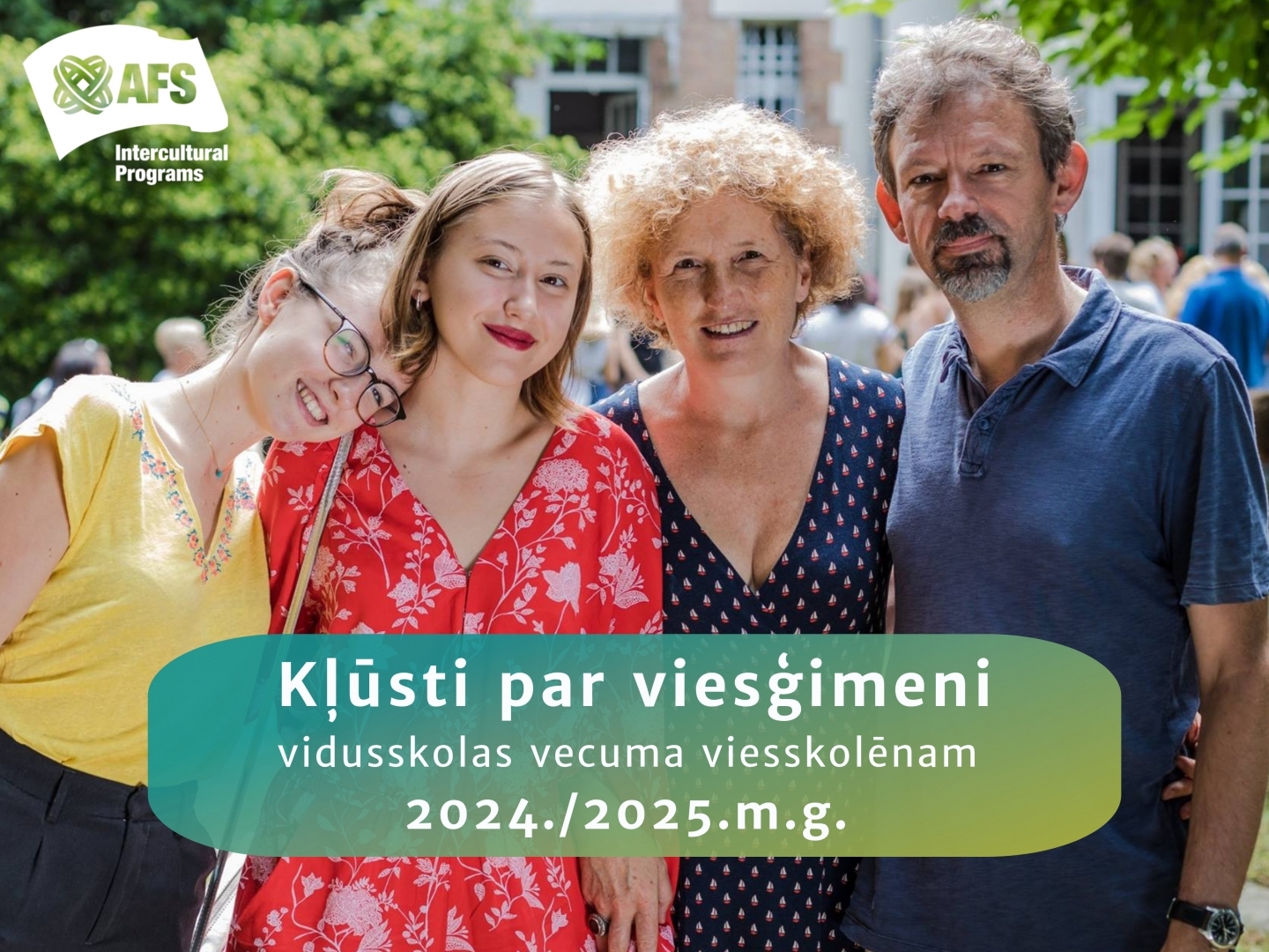 Kļūsti par viesģimeni vidusskolas vecuma viesskolēnam 2024./2025. mācību gadā!