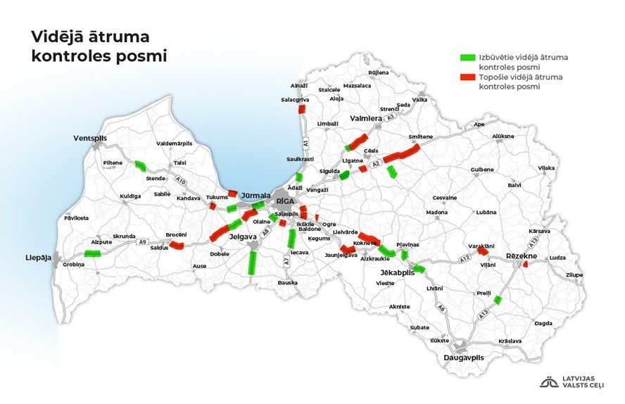 Valsts ceļu tīklā sākas priekšdarbi nākamo vidējā ātruma kontroles posmu ierīkošanai