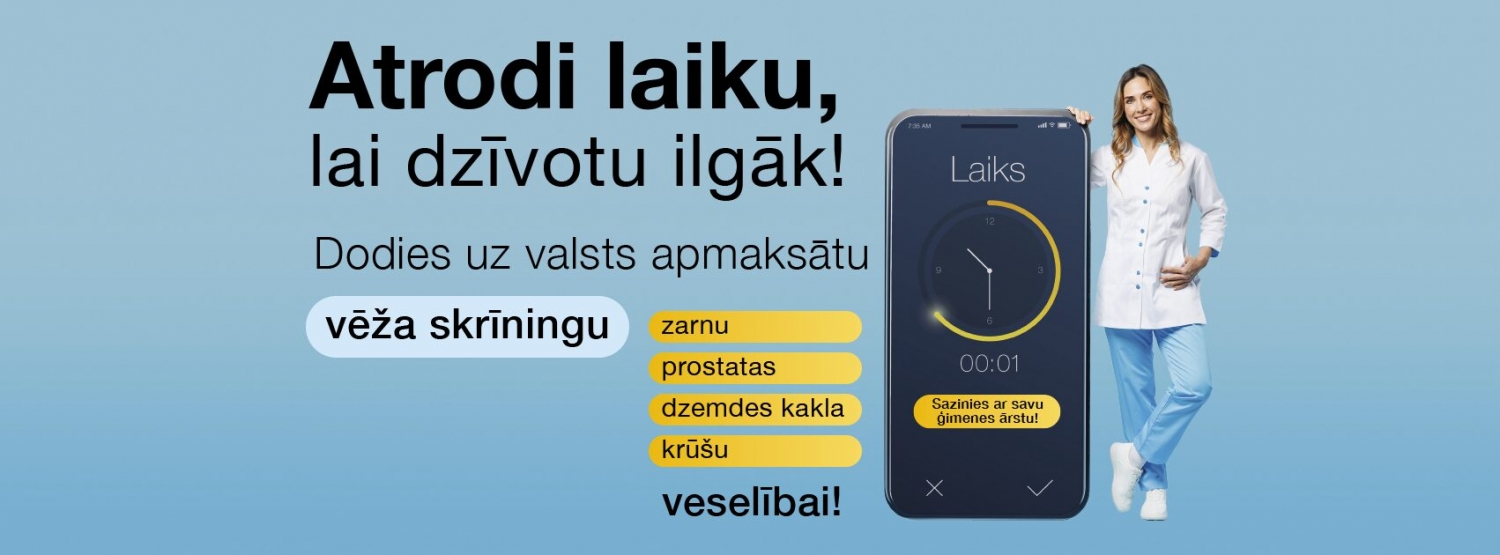 Sākusies sabiedrības informēšanas kampaņa “Atrodi laiku, lai dzīvotu ilgāk!”