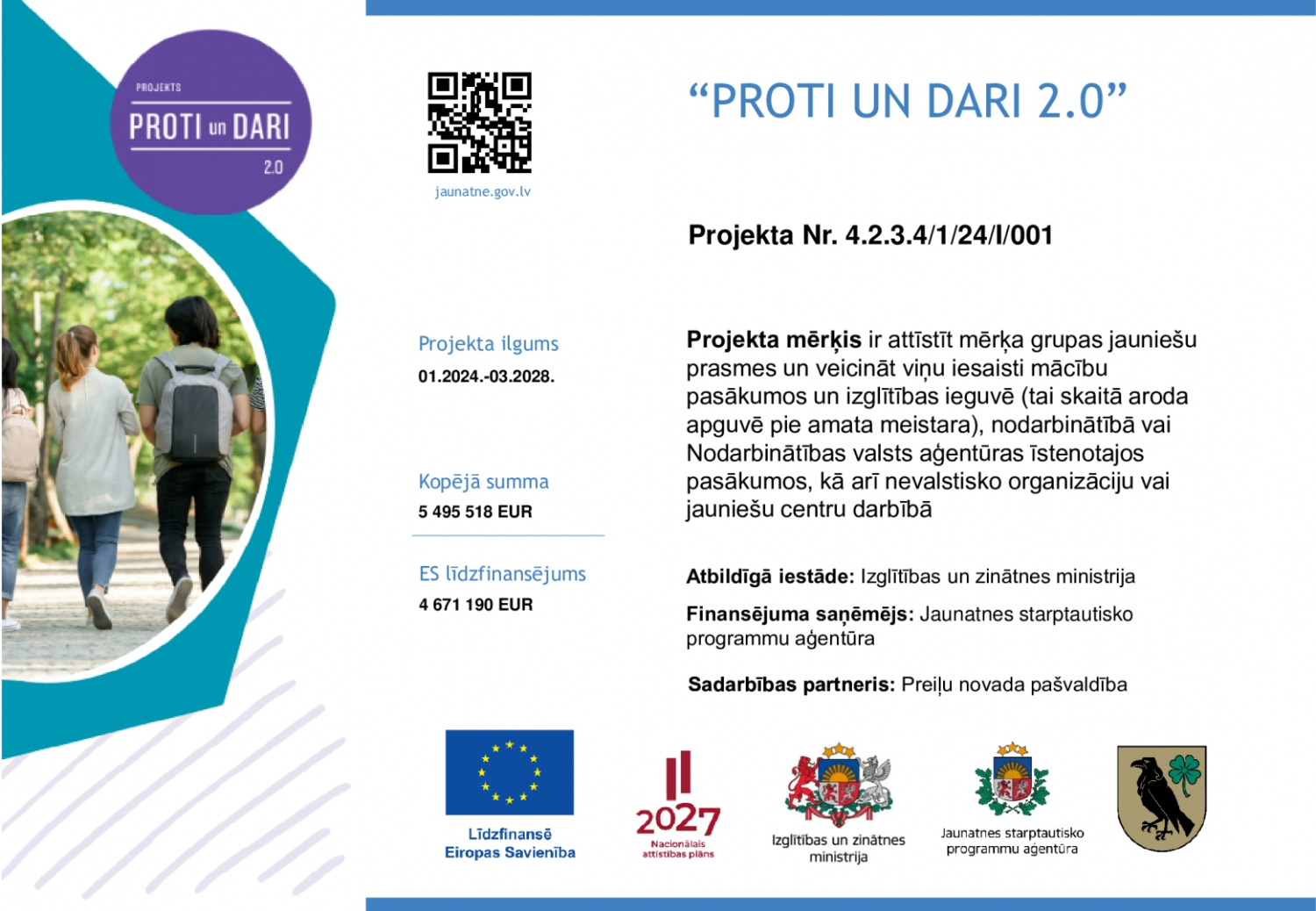 Jaunieti - iesaisties! Apgūsti jaunas prasmes un saņem atbalstu!