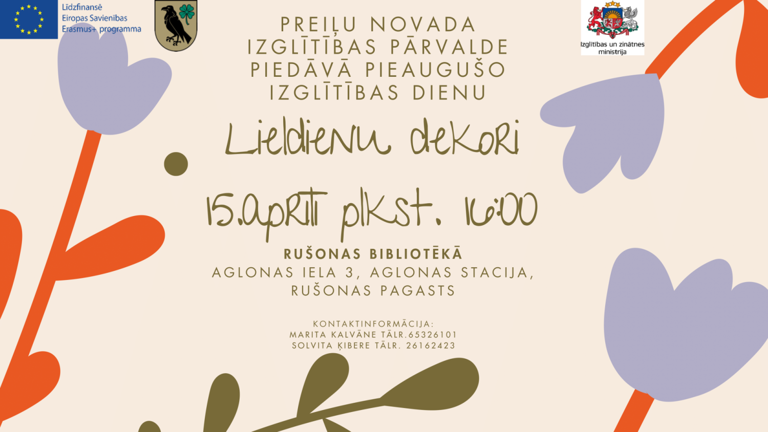 Pieaugušo izglītības dienas - nodarbība “Lieldienu dekori”
