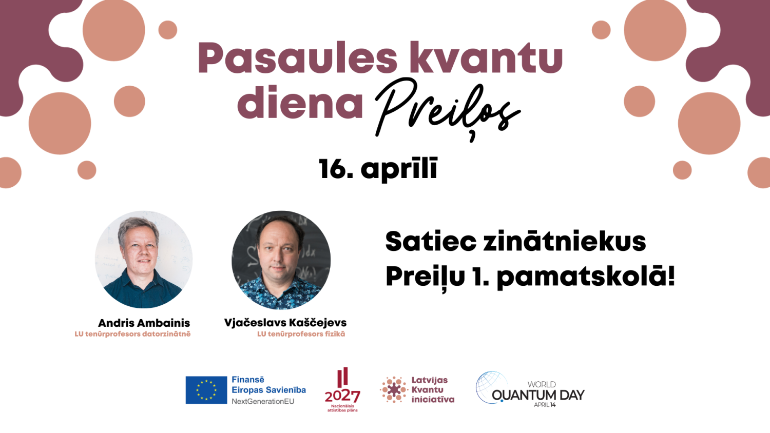 Satiec zinātniekus Preiļu 1. pamatskolā!