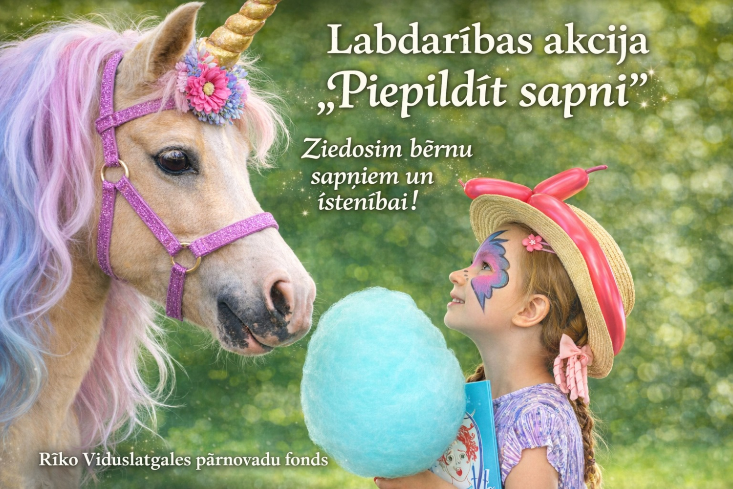 Viduslatgales pārnovadu fonds ir uzsācis labdarības akciju bērniem ar īpašām vajadzībām “Piepildīt sapni”