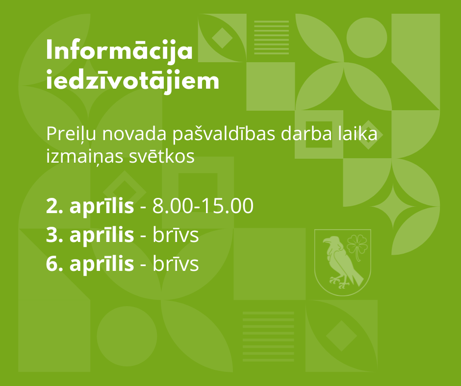 Preiļu novada pašvaldības darbalaika izmaiņas svētkos