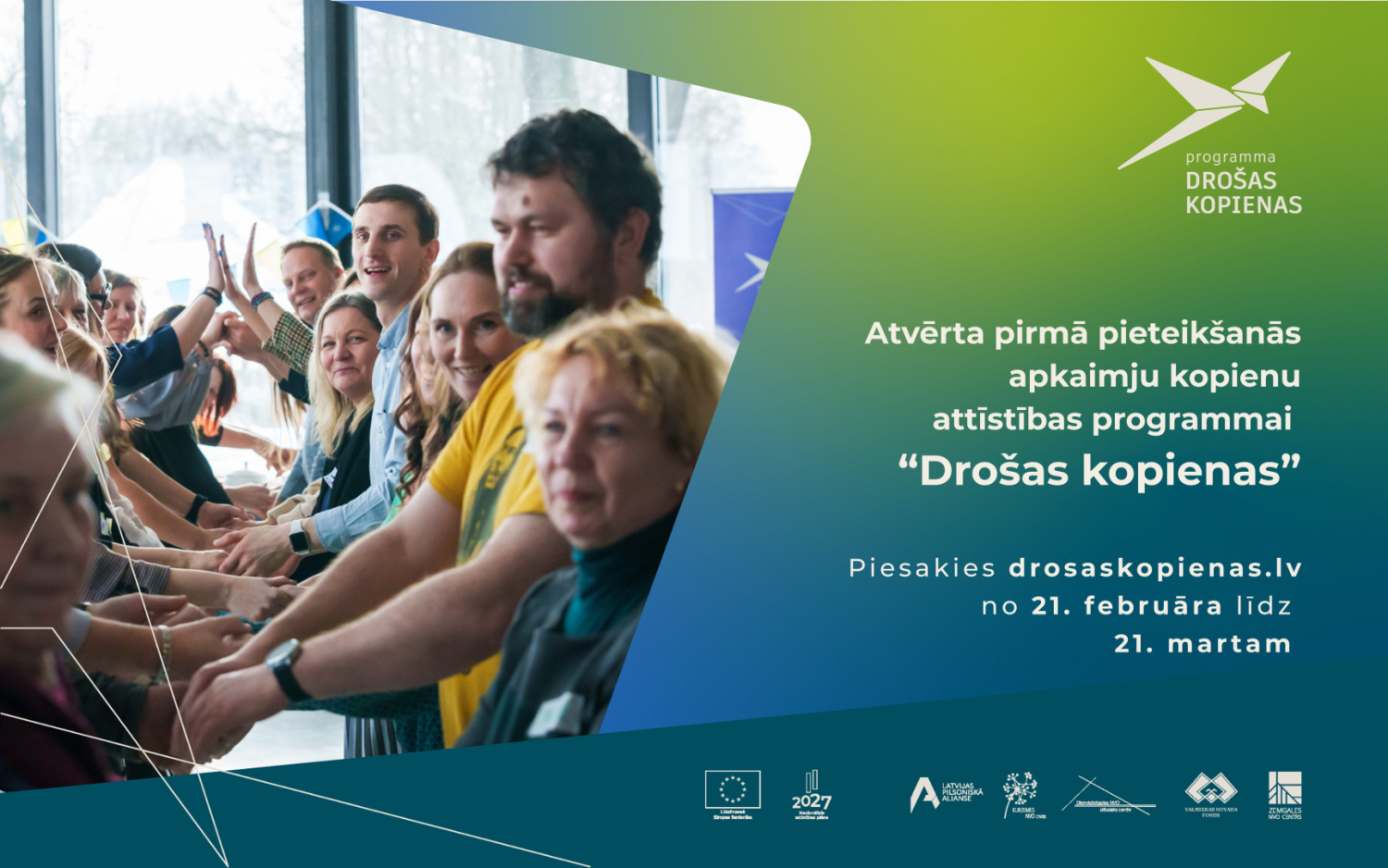 Atvērta pirmā pieteikšanās apkaimju kopienu attīstības programmai “Drošas kopienas”