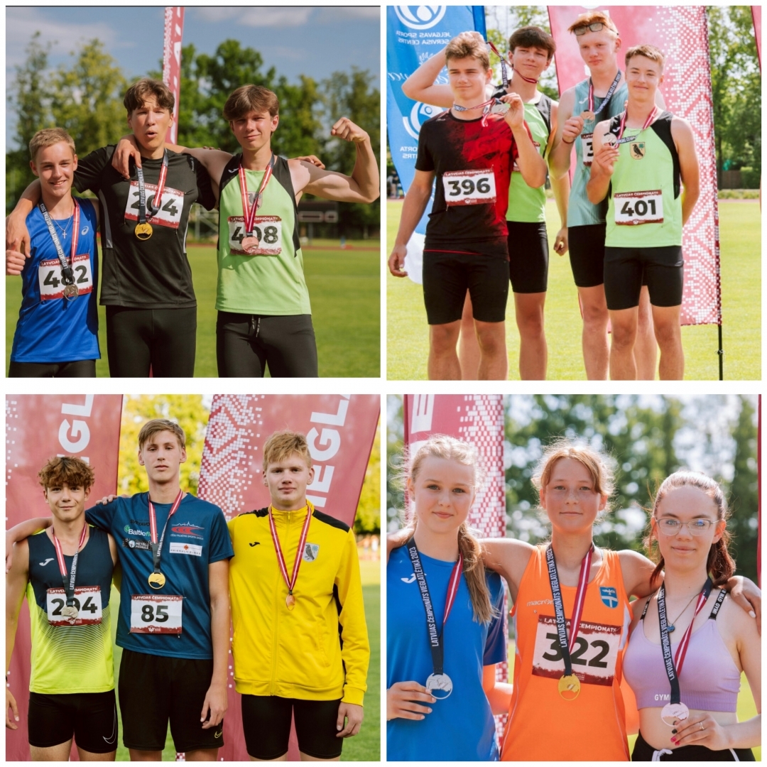 Preiļu novada BJSS sportistiem 10 medaļas Latvijas čempionātā vieglatlētikā U-14 un U-16 grupās