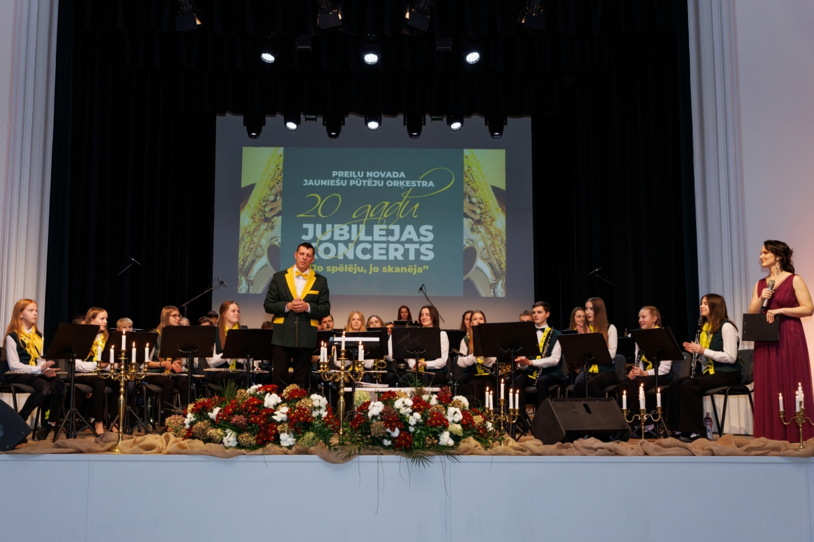 Preiļu novada Jauniešu pūtēju orķestra 20 gadu jubilejas koncerts "Jo spēlēju, jo skanēja"