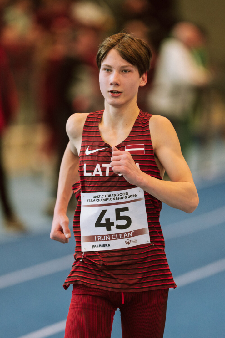 Preiļu novada Bērnu un jauniešu sporta skolas vieglatlēti startē Latvijas valsts U-18 izlasē