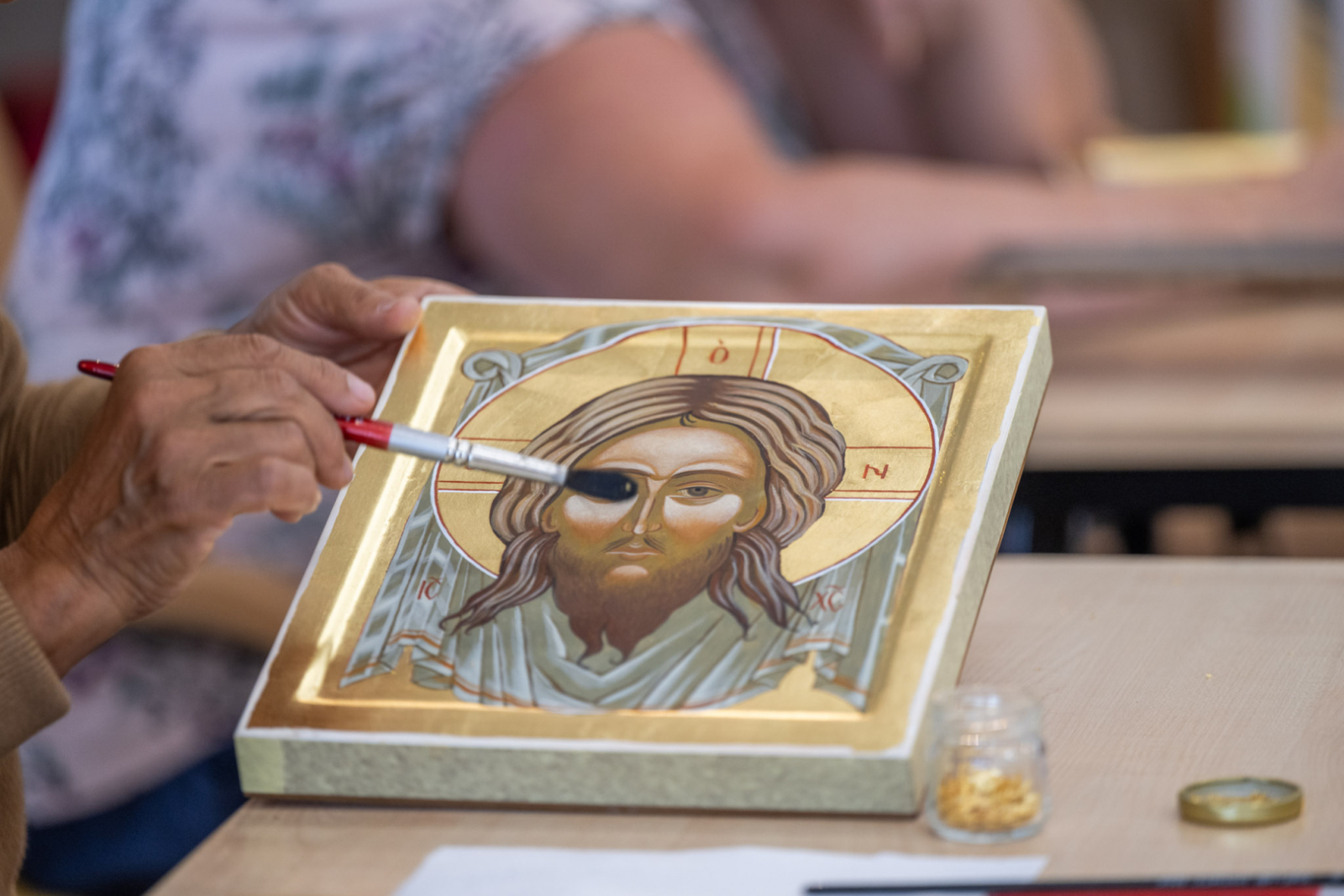 Preiļu novada komanda Utenā gleznoja Jēzus ikonas