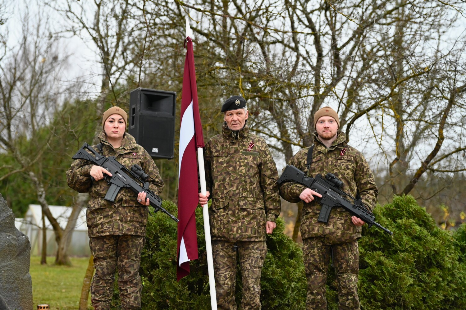 Piemiņas brīdis pie Lāčplēša kara ordeņa kavaliera Ignata Beča piemiņas akmens