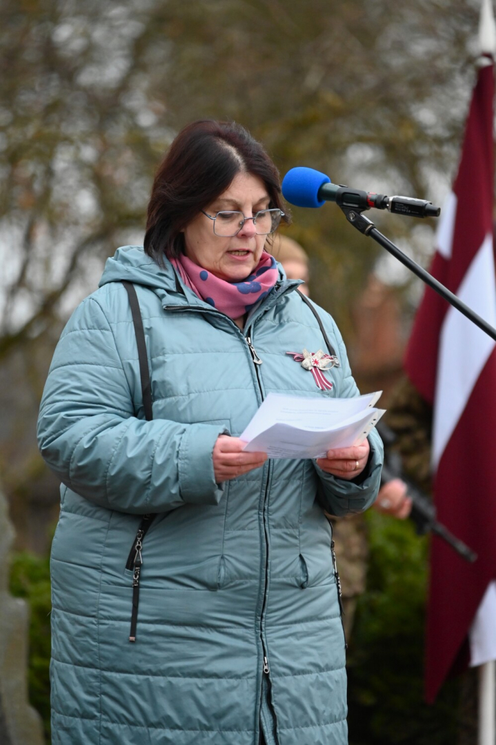 Piemiņas brīdis pie Lāčplēša kara ordeņa kavaliera Ignata Beča piemiņas akmens