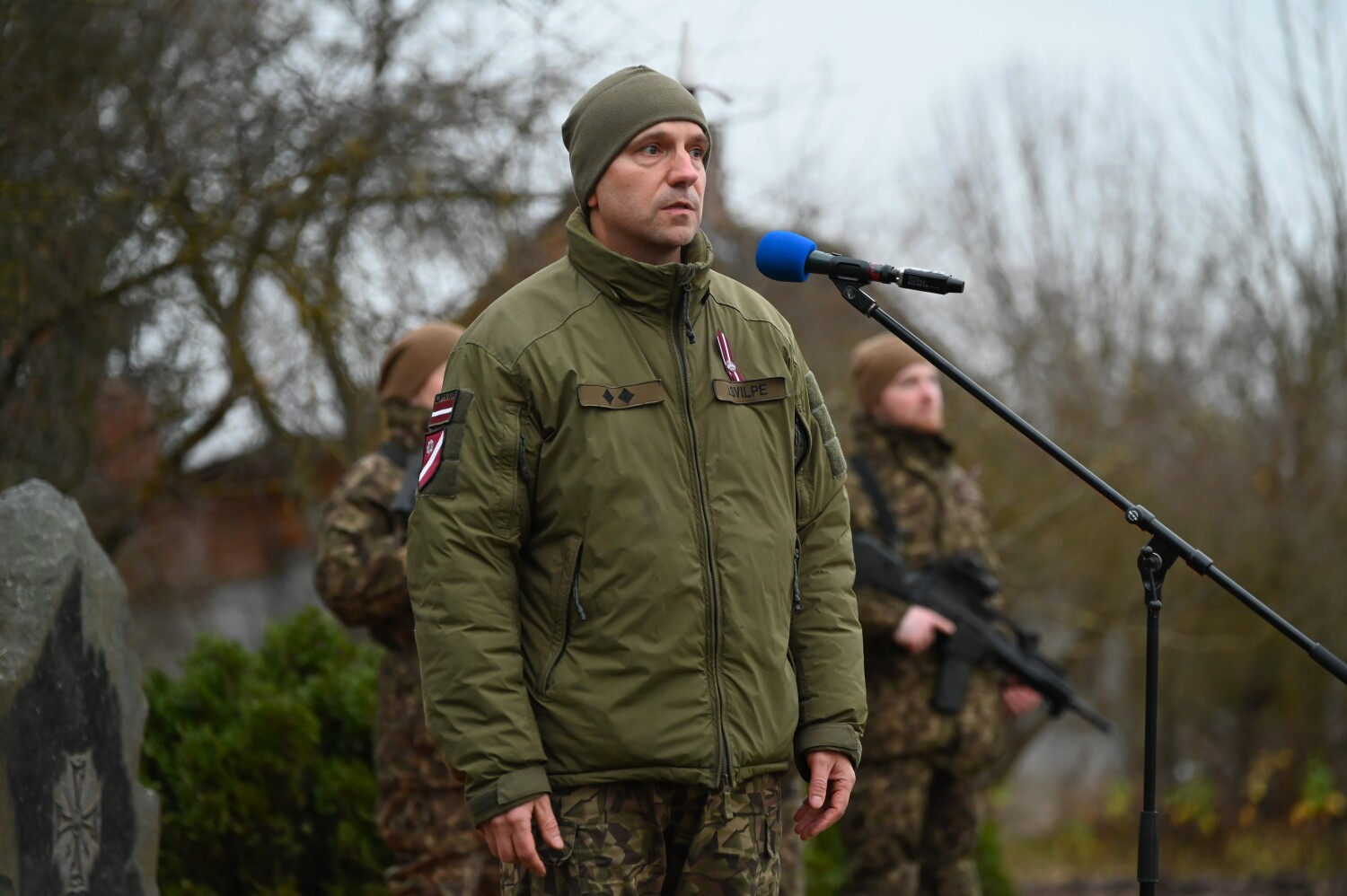 Piemiņas brīdis pie Lāčplēša kara ordeņa kavaliera Ignata Beča piemiņas akmens