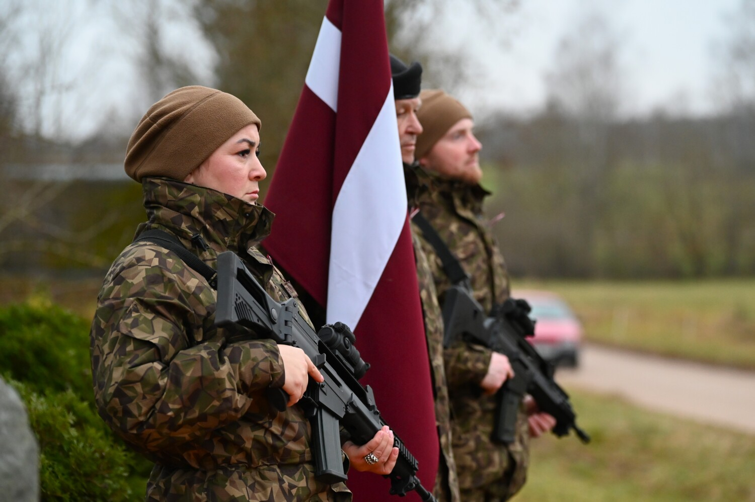 Piemiņas brīdis pie Lāčplēša kara ordeņa kavaliera Ignata Beča piemiņas akmens