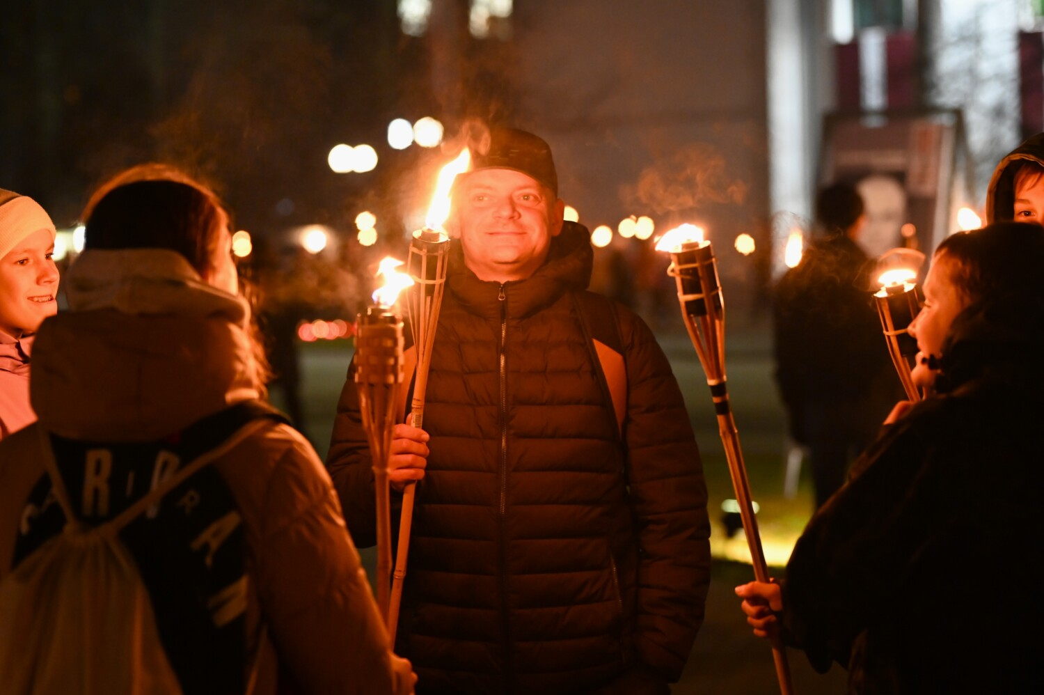 Lāčplēša dienas lāpu gājiens Preiļos