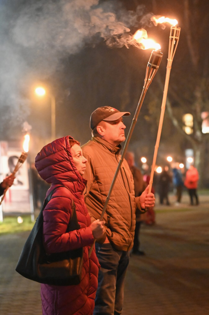 Lāčplēša dienas lāpu gājiens Preiļos