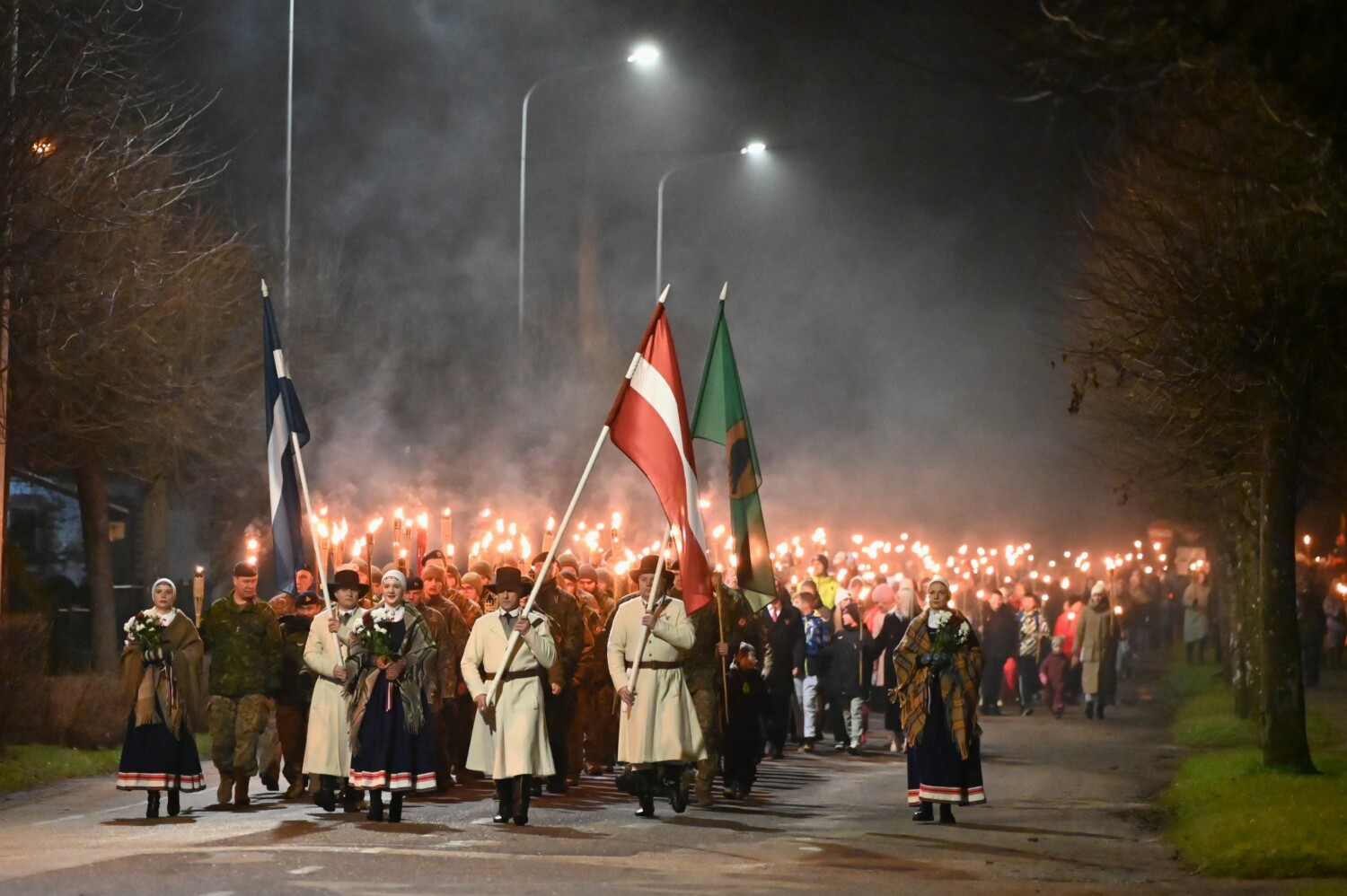Lāčplēša dienas lāpu gājiens Preiļos