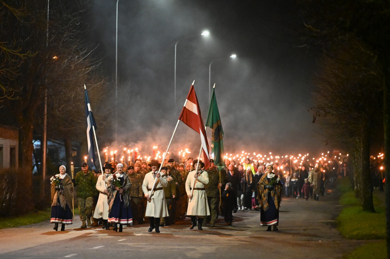 Lāčplēša dienas lāpu gājiens Preiļos
