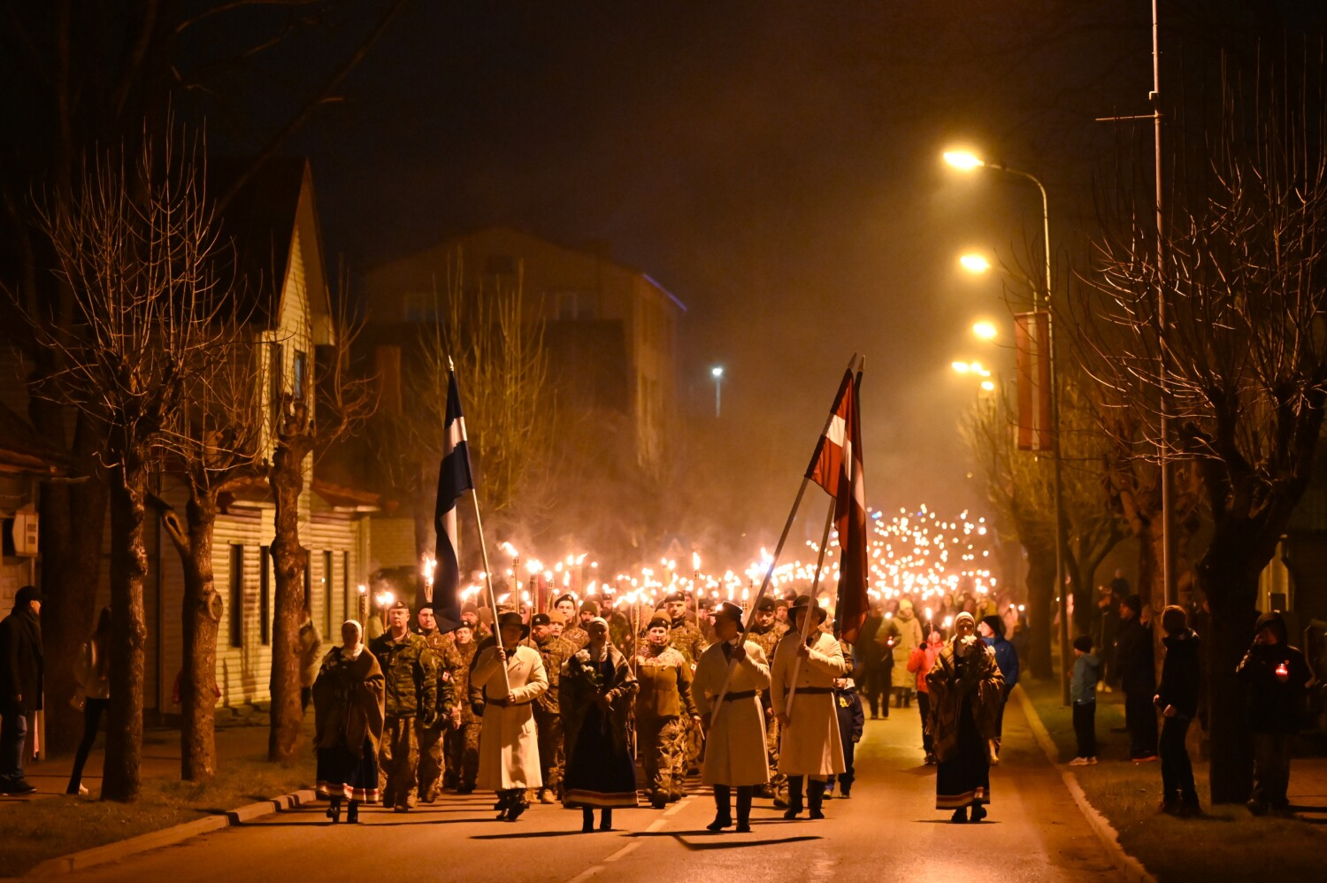 Lāčplēša dienas lāpu gājiens Preiļos