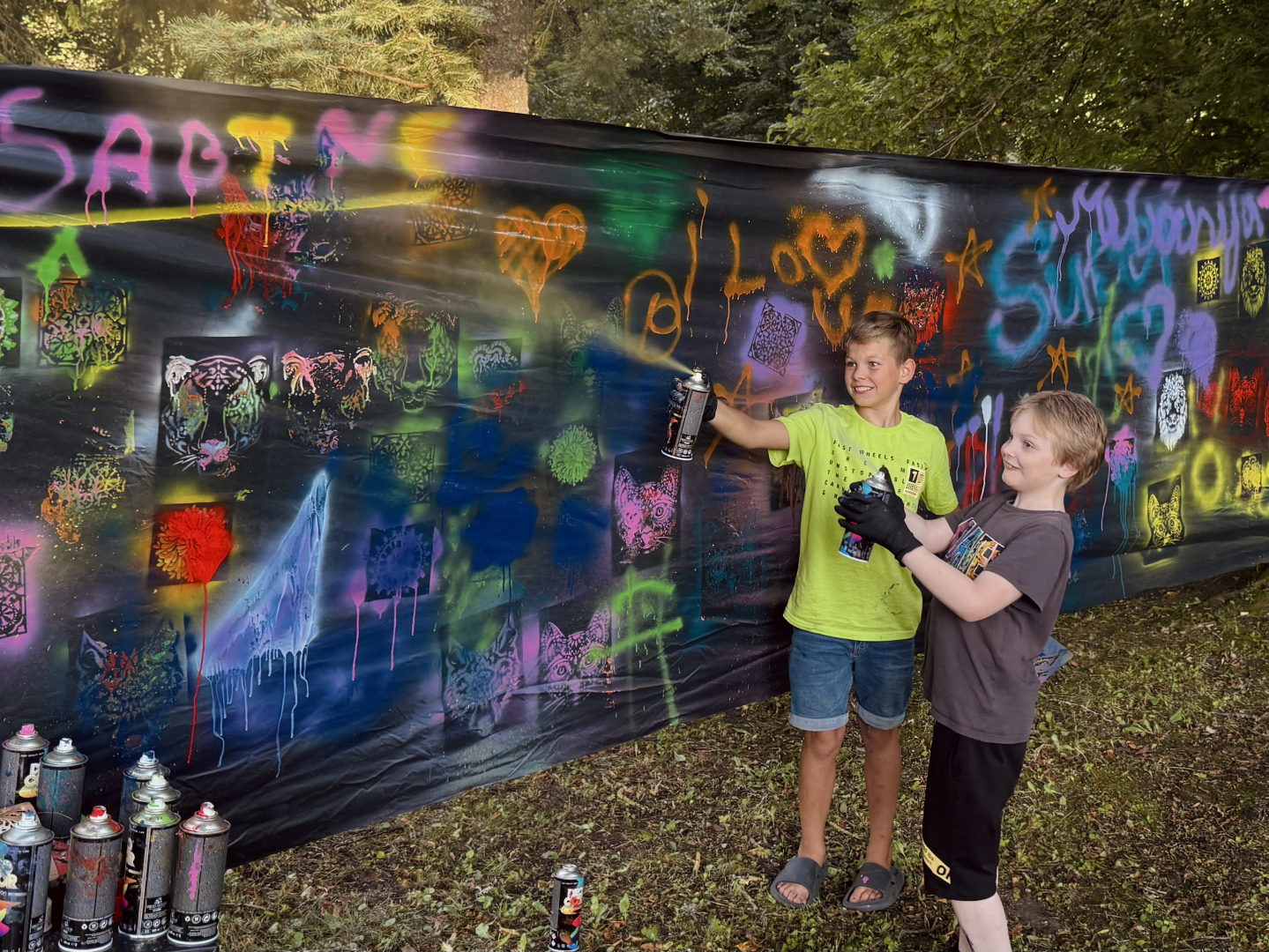 Graffiti darbnīca jauniešiem Riebiņos