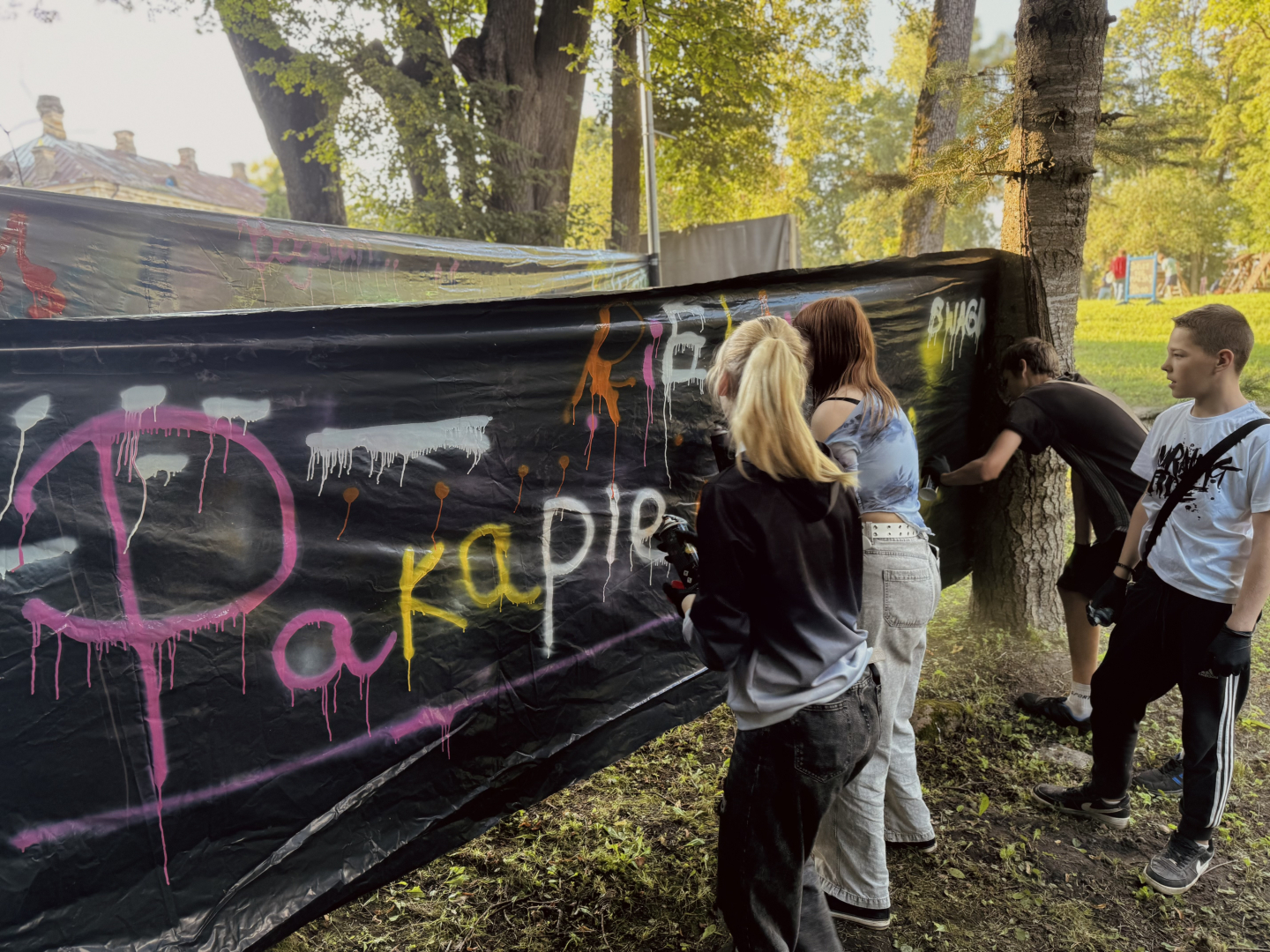 Graffiti darbnīca jauniešiem Riebiņos