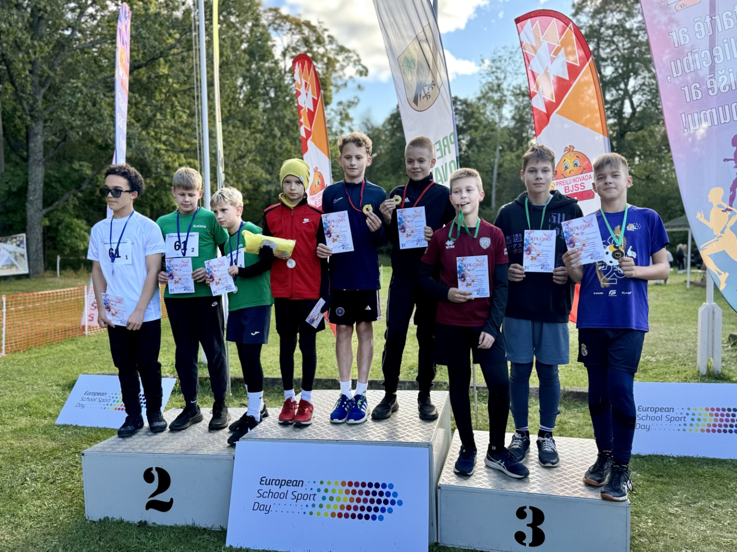 Latvijas Skolēnu 79. spartakiāde rudens krosa stafetēs Preiļos