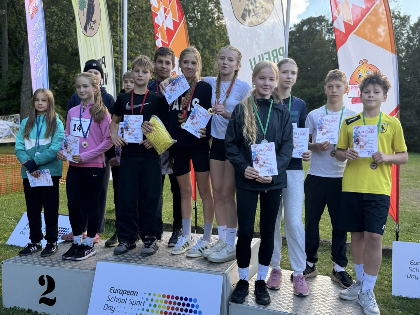 Latvijas Skolēnu 79. spartakiāde rudens krosa stafetēs Preiļos