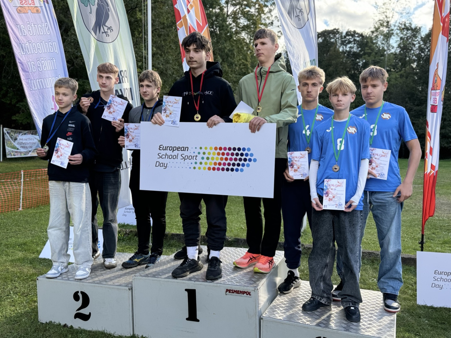 Latvijas Skolēnu 79. spartakiāde rudens krosa stafetēs Preiļos