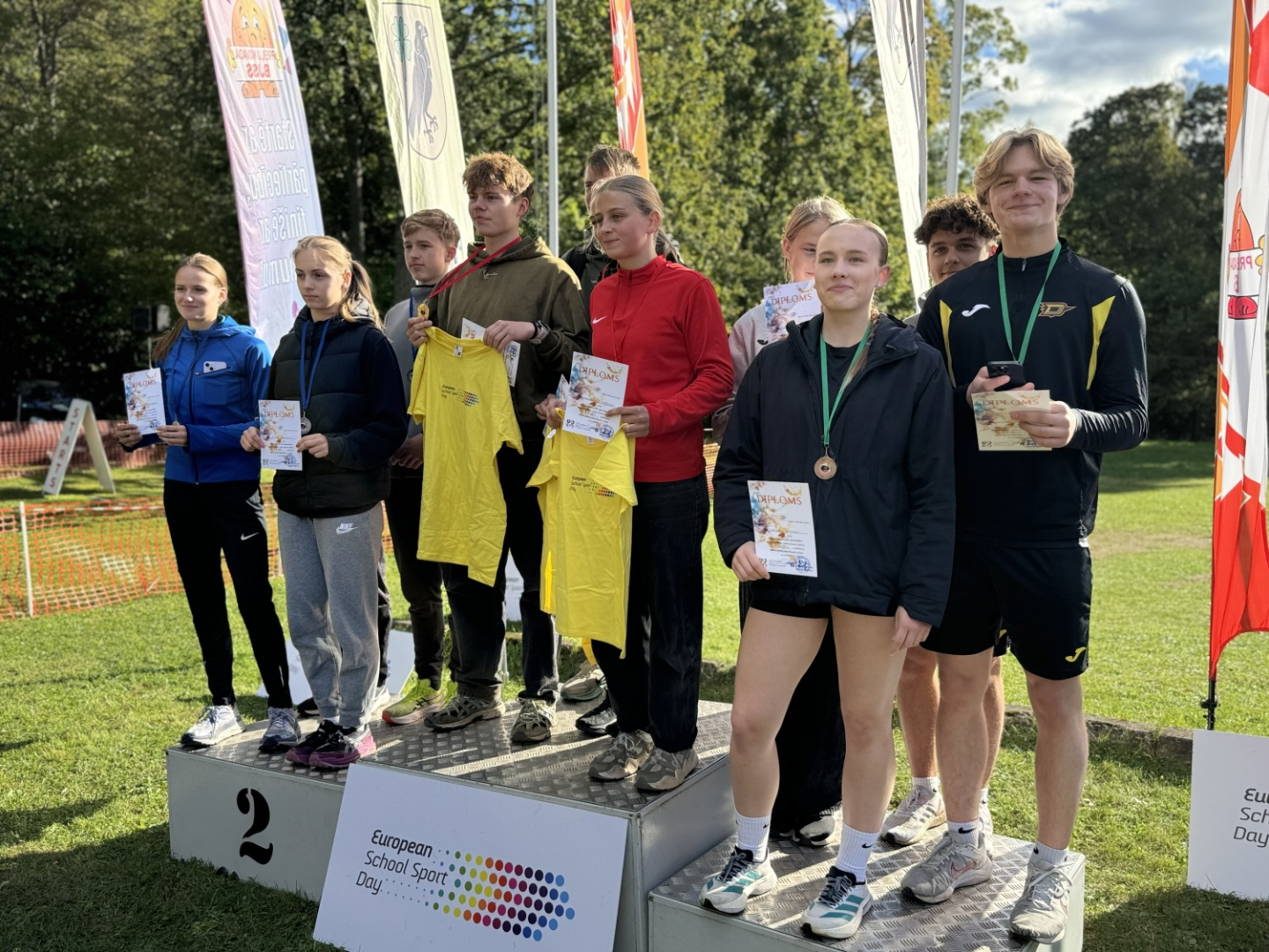 Latvijas Skolēnu 79. spartakiāde rudens krosa stafetēs Preiļos