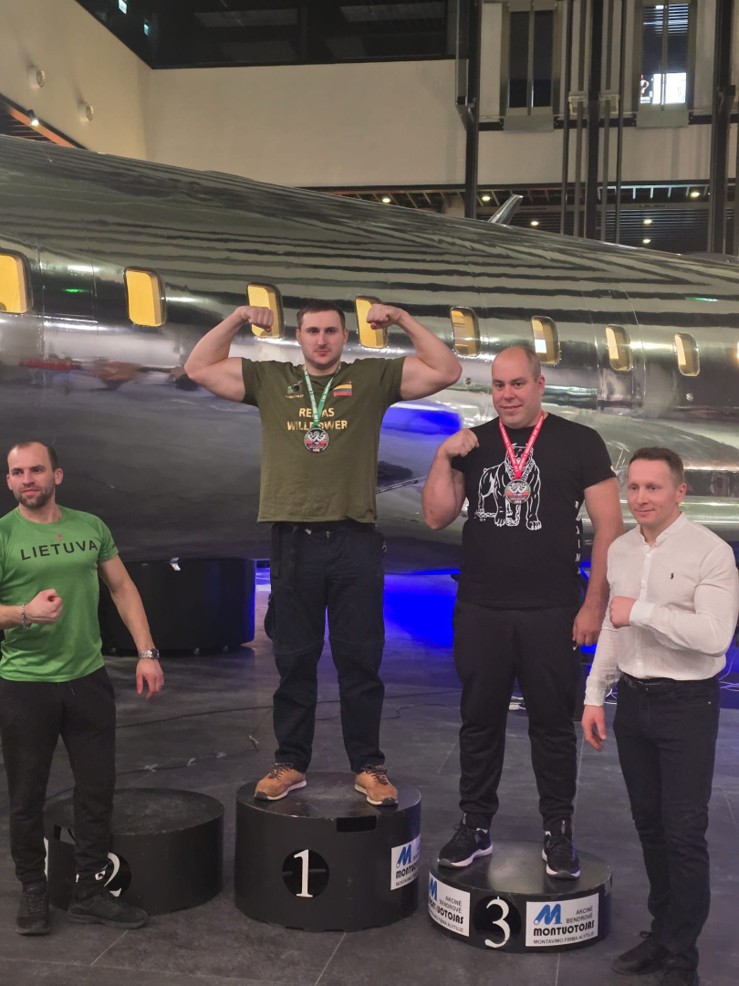 Preiļu armvrestleru panākumi Maslobojeva Starptautiskajā kausā 2026 Viļņā