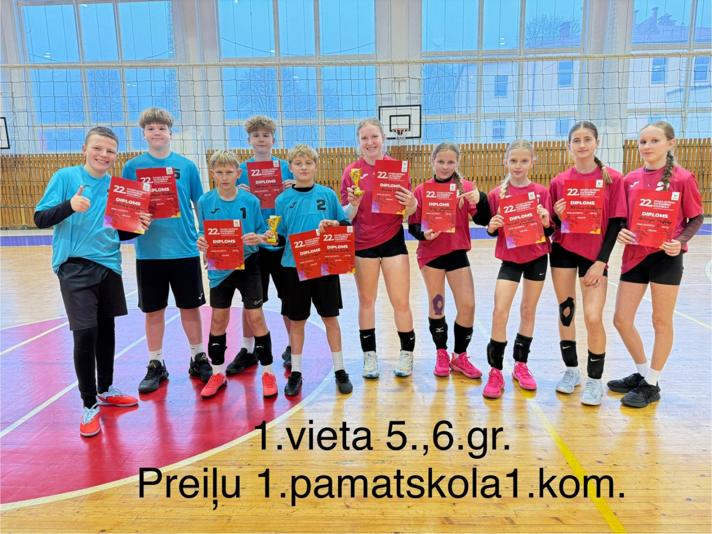 Zināmi sacensību “top!Kauss 2026” Preiļu skolu komandām volejbolā finālisti