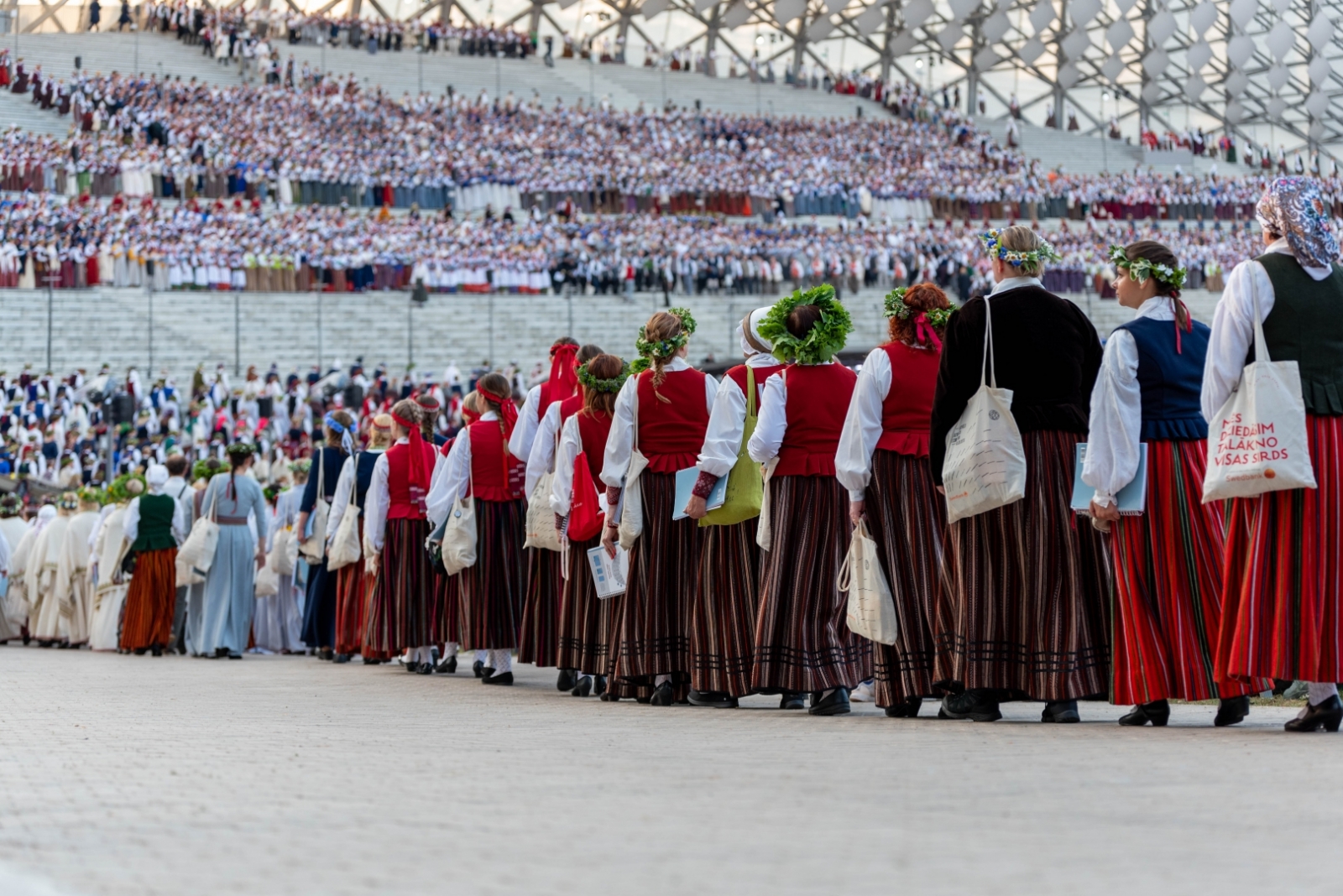 Koru lielkoncerta "Tīrums. Dziesmas ceļš" ģenerālmēģinājums Mežaparkā