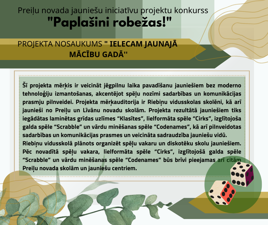 Sācies Preiļu novada jauniešu iniciatīvu projektu konkursa “Paplašini robežas!” publiskais balsojums