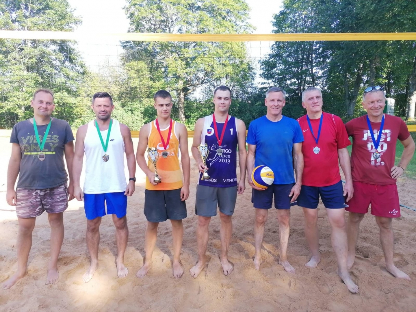 pludmales volejbola sacensību “Riebiņi 2022” uzvarētāji