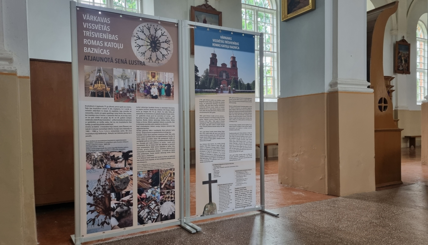 Banerizstāde par Vārkavas baznīcu un Vārkavas apkaimes krucifiksiem
