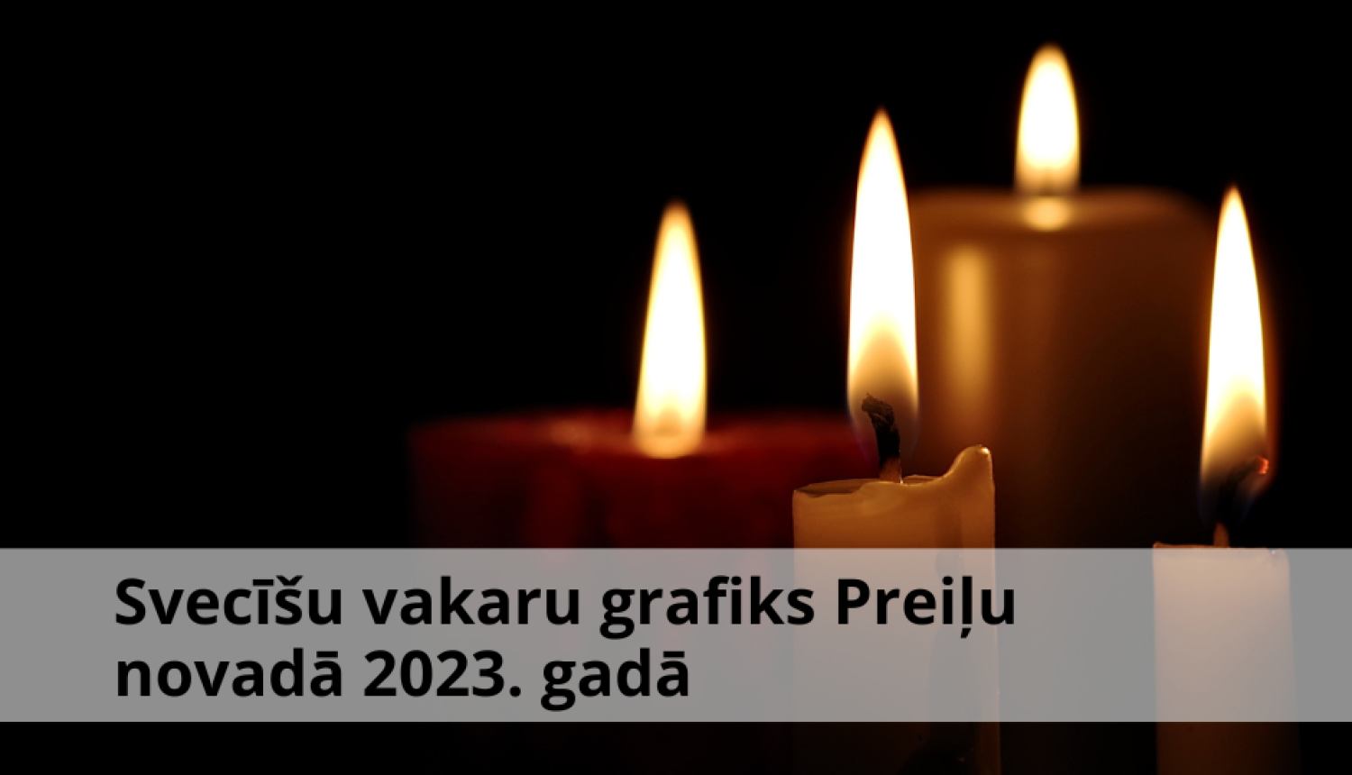 Svecīšu vakaru grafiks Preiļu novadā 2023. gadā