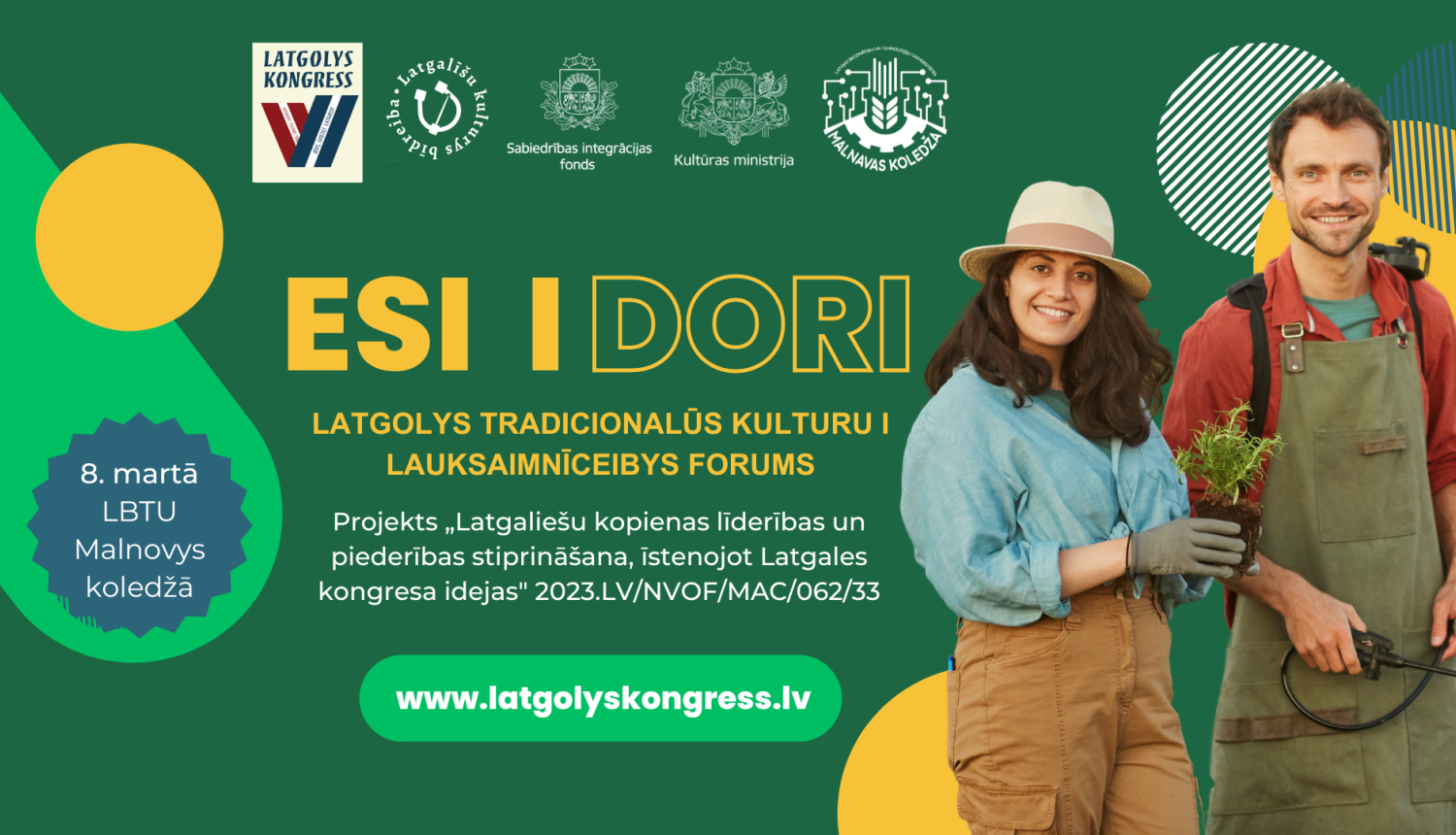 Latgales tradicionālo kultūru un lauksaimniecības forums LBTU Malnavas koledžā jau 8. martā