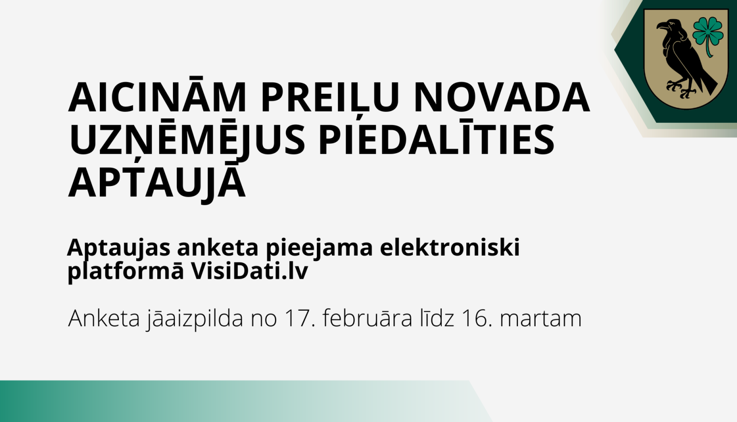 Aicinām Preiļu novada uzņēmējus piedalīties aptaujā