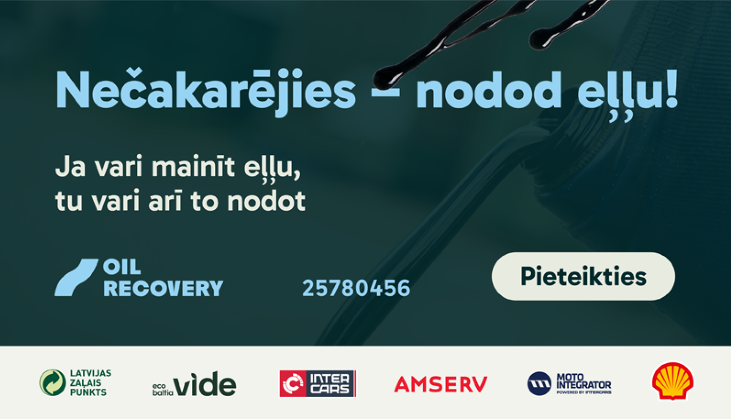 Auto pavasara apkopes laiks: izlietoto motoreļļu iespējams nodot bez maksas visā Latvijā