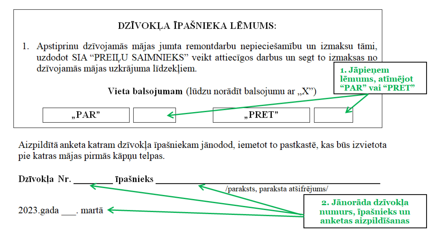 SIA “PREIĻU SAIMNIEKS” īstenos daudzdzīvokļu māju dzīvokļu īpašnieku aptauju par māju jumtu remontdarbiem konkrētās adresēs