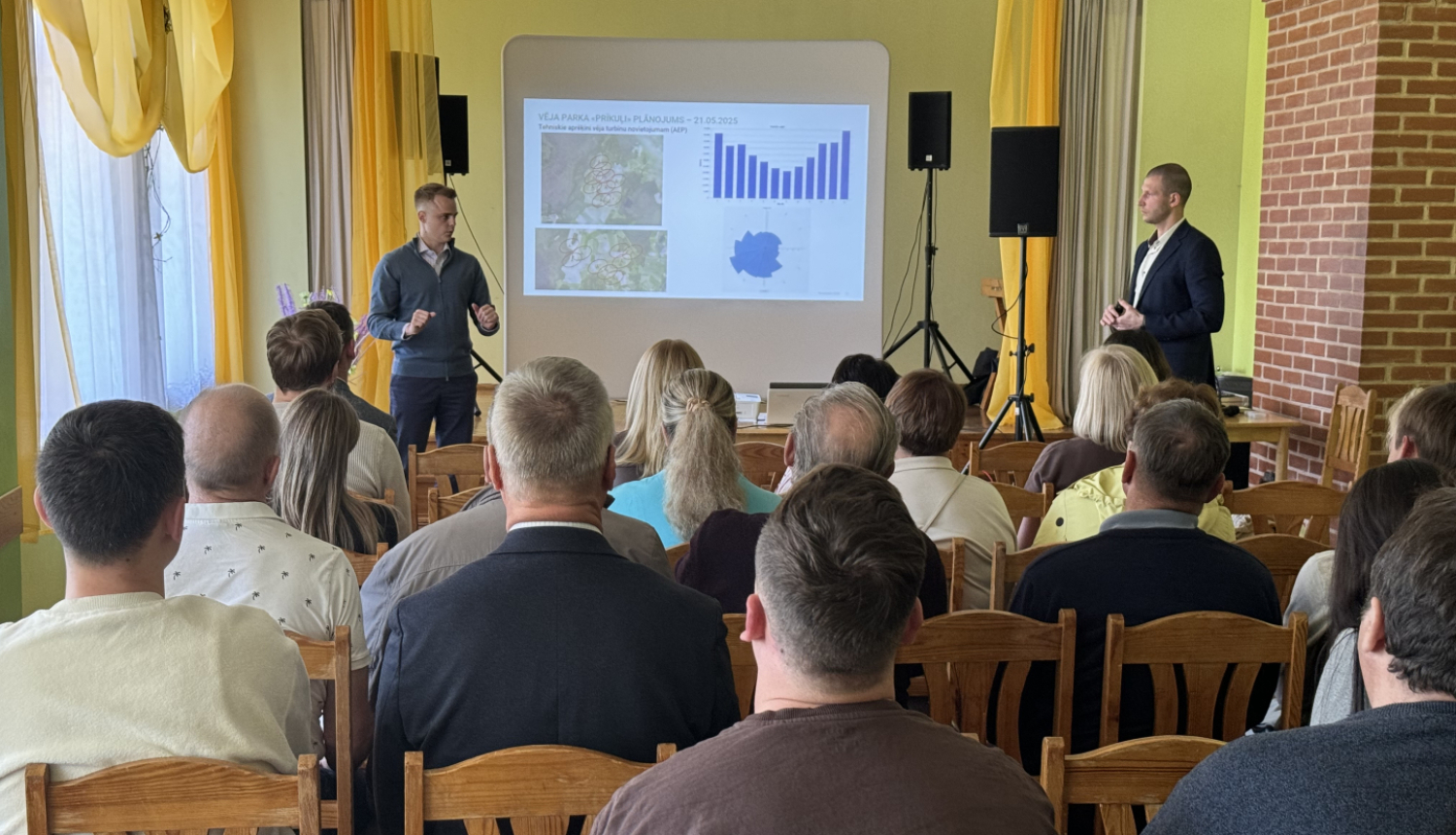 Aizvadīta vēja parka “Prīkuļi” pirmā informatīvā darba grupas sanāksme