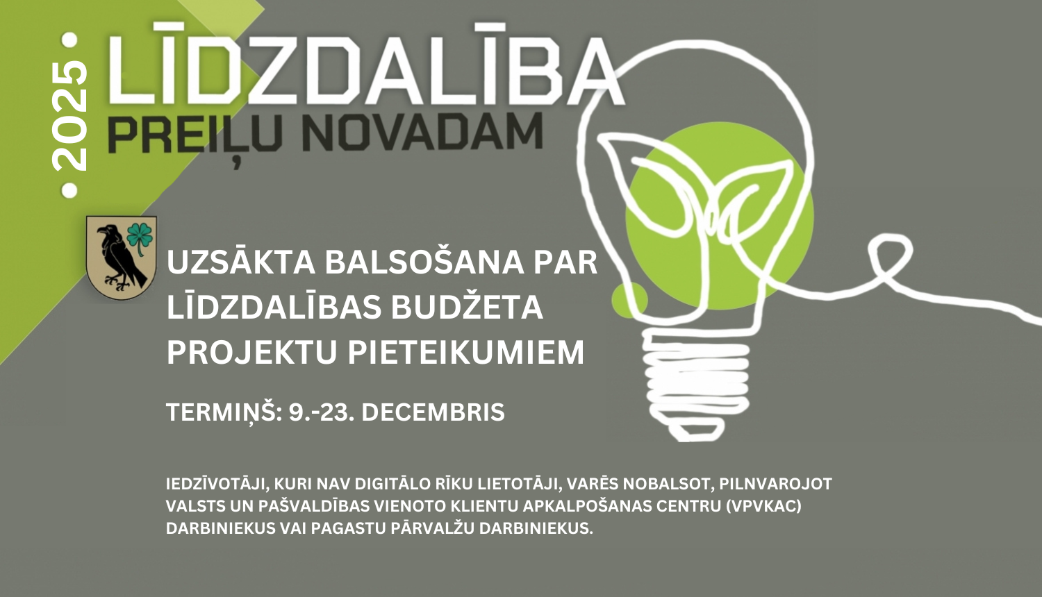 Uzsākta balsošana par līdzdalības budžeta projektu pieteikumiem