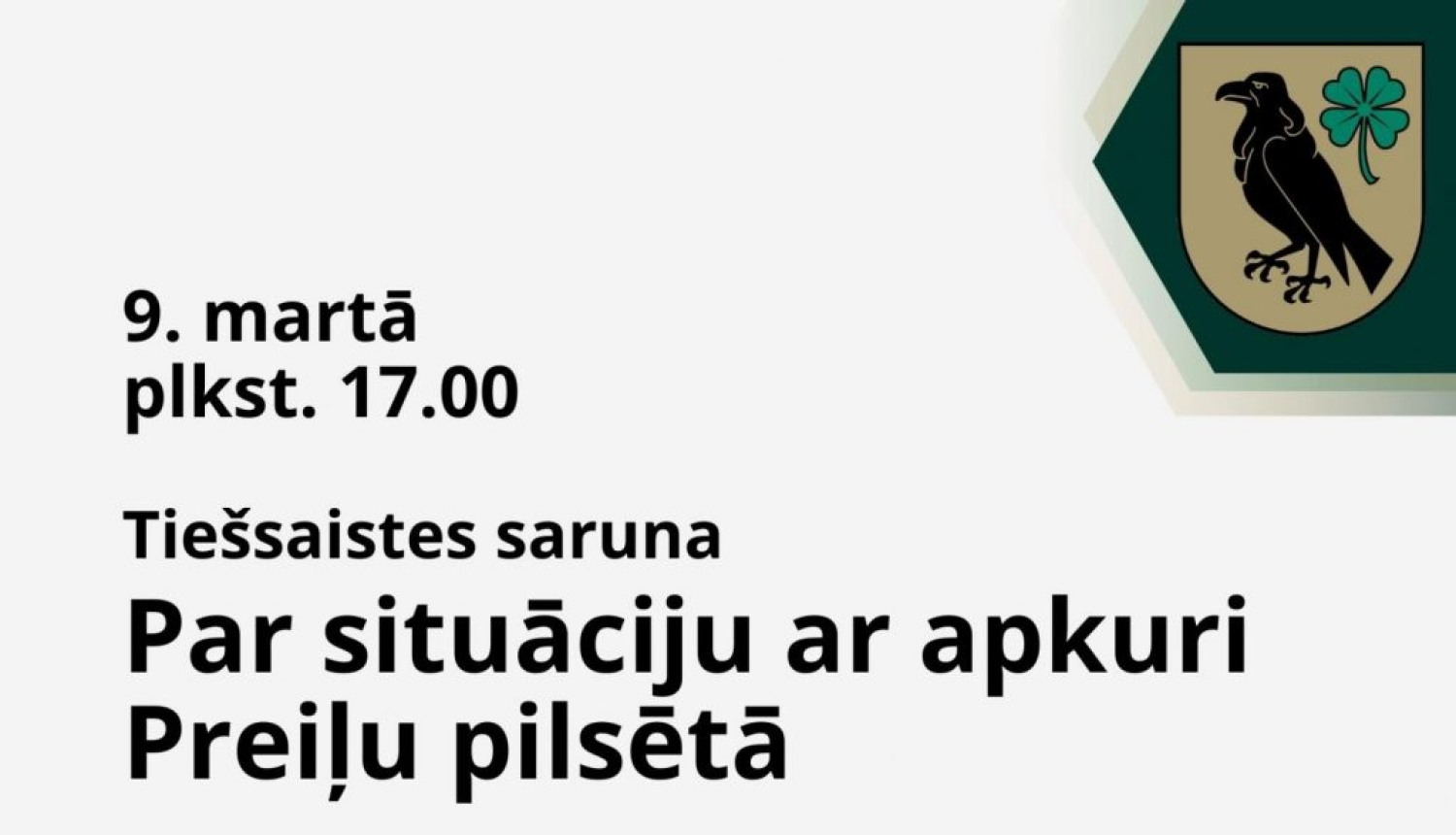 9. martā pašvaldības Facebook lapā notiks tiešraide par apkures situāciju Preiļu pilsētā